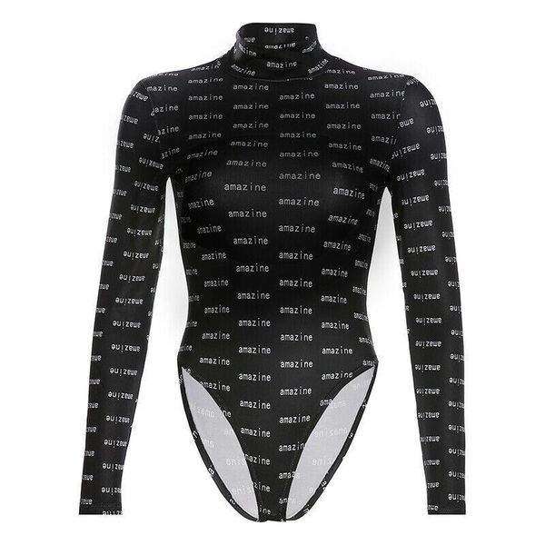 women's jumpsuits & rompers women clothes long sleeve turtle neck letter print jumpsuit stretch bodycon polyester bodysuit one pieces, Black;white
women's jumpsuits & rompers women clothes long sleeve turtle neck letter print jumpsuit stretch bodycon polyester bodysuit one pieces, Black;white
