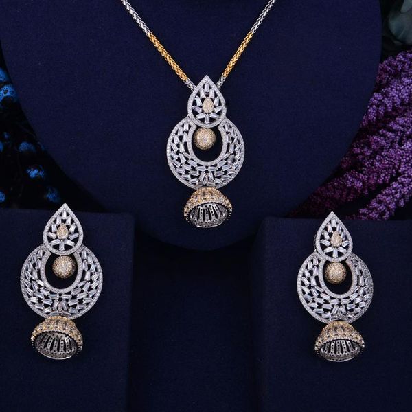 earrings & necklace godki jingle bell luxury 2 tone women wedding naija bridal cubic zirconia dubai dress jewelry set, Silver
earrings & necklace godki jingle bell luxury 2 tone women wedding naija bridal cubic zirconia dubai dress jewelry set, Silver