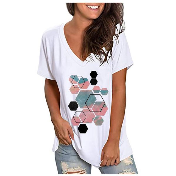women's t-shirt women graphic geometric fashion casual 90s style vintage lady tees print clothing female t shirt womens, White
women's t-shirt women graphic geometric fashion casual 90s style vintage lady tees print clothing female t shirt womens, White