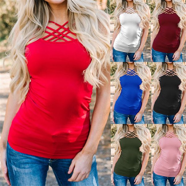 summer hollow out of women shirts color criss cross tank thin women's t-shirts, White
summer hollow out of women shirts color criss cross tank thin women's t-shirts, White