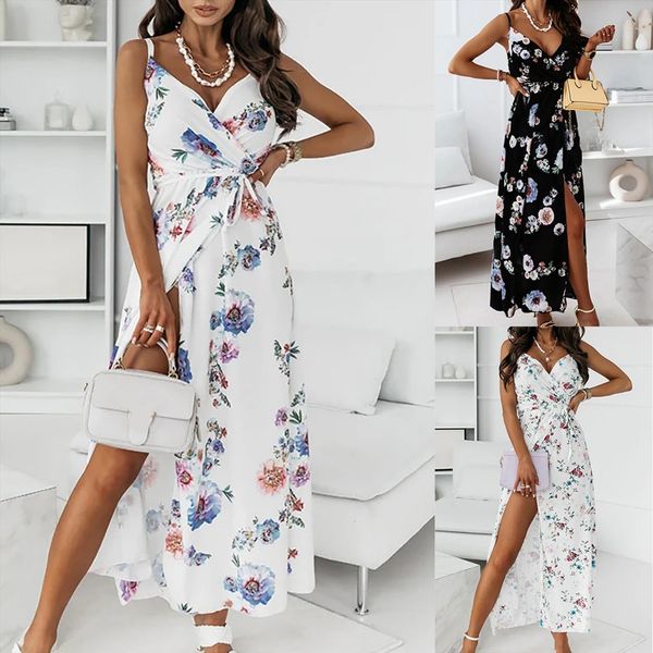 summer deep v neck womens dress sleeveless beach elegant chiffon split maxi party vintage floral print long dresses vestido, Black;gray
summer deep v neck womens dress sleeveless beach elegant chiffon split maxi party vintage floral print long dresses vestido, Black;gray