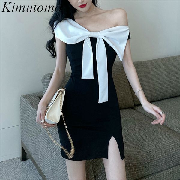 kimutomo elegant bow slash neck mini dress women summer off shoulder high waist split bodycon korean dress fashion 210521, Black;gray
kimutomo elegant bow slash neck mini dress women summer off shoulder high waist split bodycon korean dress fashion 210521, Black;gray