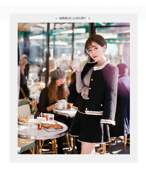 vintage winter autumn paris women black 2 piece set single breasted pearls wool tweed jacket coat+short skirt tassels edge suits, White
vintage winter autumn paris women black 2 piece set single breasted pearls wool tweed jacket coat+short skirt tassels edge suits, White