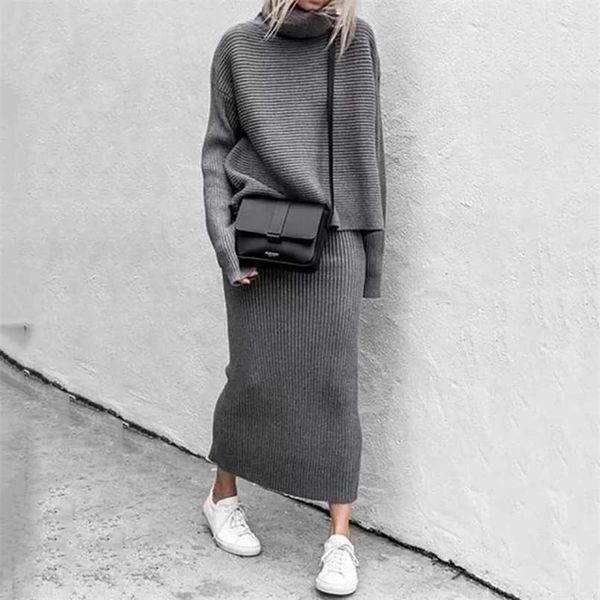 knitted two piece set women pullovers turtleneck loose sweater+long skirts bodycon outfits for woman office lady suits set 211108, White
knitted two piece set women pullovers turtleneck loose sweater+long skirts bodycon outfits for woman office lady suits set 211108, White
