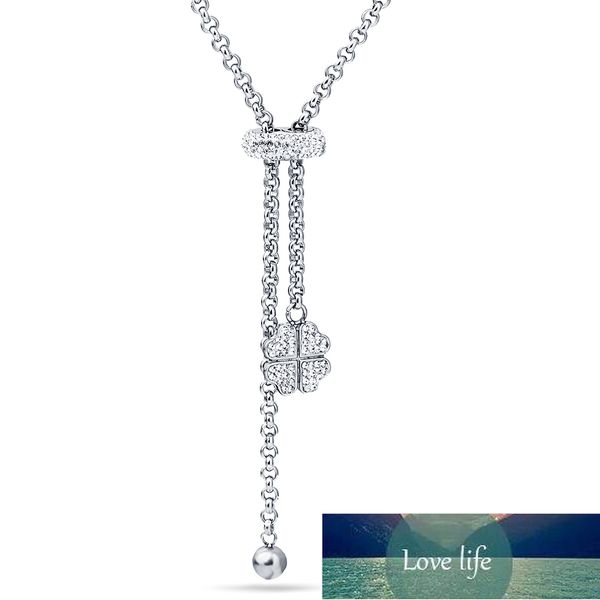 european and american fashion flowe pendant stainless steel crystal jewelry necklace sweater chain necklace for women factory price expert d, Silver
european and american fashion flowe pendant stainless steel crystal jewelry necklace sweater chain necklace for women factory price expert d, Silver