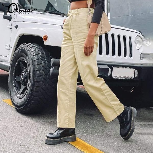 women's cargo pants celmia fashion pockets solid color safari casual loose work trousers plus size long pantalon femme 5xl & capris, Black;white
women's cargo pants celmia fashion pockets solid color safari casual loose work trousers plus size long pantalon femme 5xl & capris, Black;white