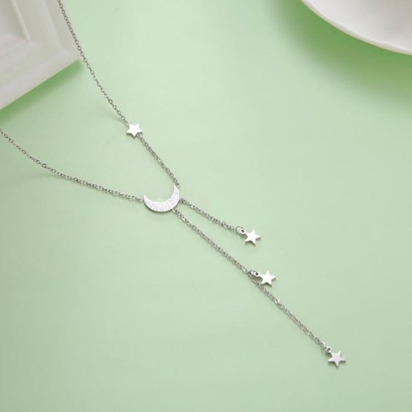 pendant necklaces teamer stainless steel star moon tassel necklace for women silver color long chain statement jewelry engagement gift
pendant necklaces teamer stainless steel star moon tassel necklace for women silver color long chain statement jewelry engagement gift