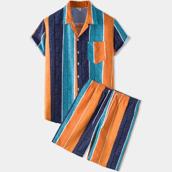 striped men short sets summer hawaiian casual print aloha shirt set beach holiday shorts streetwear 2 pcs oversize mens suit 210524, Gray
striped men short sets summer hawaiian casual print aloha shirt set beach holiday shorts streetwear 2 pcs oversize mens suit 210524, Gray