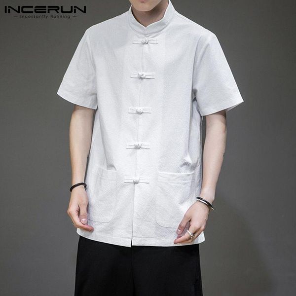 men's casual shirts chinese style men shirt solid color cotton mandarin collar vintage tang suit button short sleeve 2021 camisas incer, White;black
men's casual shirts chinese style men shirt solid color cotton mandarin collar vintage tang suit button short sleeve 2021 camisas incer, White;black