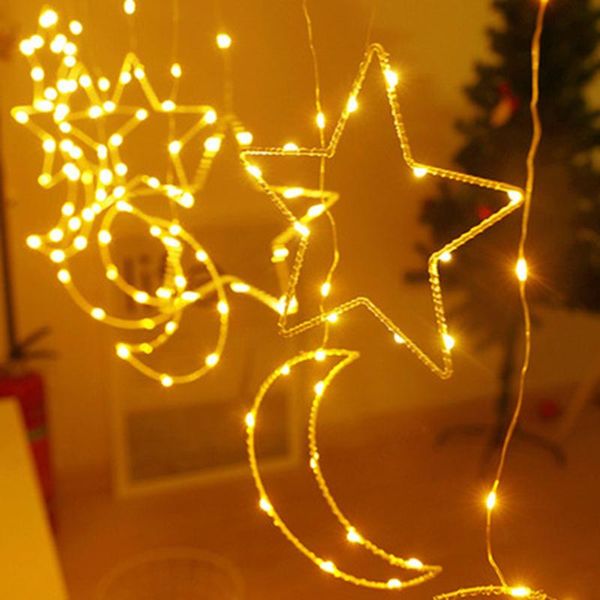 strings star moon curtain lamp chritmas led window string light battery&usb powered decoration wedding party fairy garland
strings star moon curtain lamp chritmas led window string light battery&usb powered decoration wedding party fairy garland