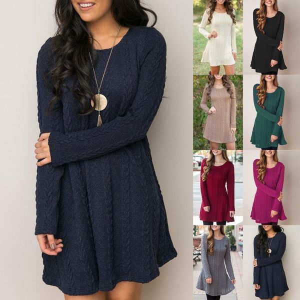 casual dresses fashion women tight long sleeve solid color sweater dress, Black;gray
casual dresses fashion women tight long sleeve solid color sweater dress, Black;gray