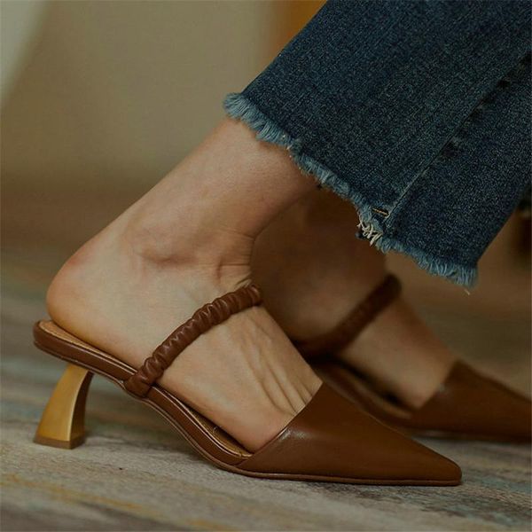 french retro baotou sandals female summer high-heeled muller half slippers net red pointed toe shaped heel, Black
french retro baotou sandals female summer high-heeled muller half slippers net red pointed toe shaped heel, Black