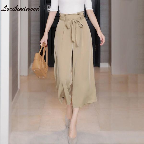 women's pants & capris 2021 summer thin wide-leg high waist casual suit loose drooping plus size cropped, Black;white
women's pants & capris 2021 summer thin wide-leg high waist casual suit loose drooping plus size cropped, Black;white