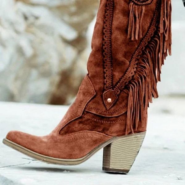 boots tassel women mid-calf low heel bohemia style motorcycle fringed cowboy shoes autumn winter, Black
boots tassel women mid-calf low heel bohemia style motorcycle fringed cowboy shoes autumn winter, Black