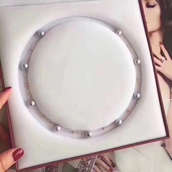 fashion necklaces d824 pearl necklace jewelry solid 18k gold round 6-7mm nature fresh water gray pearls for women fine presents, Silver
fashion necklaces d824 pearl necklace jewelry solid 18k gold round 6-7mm nature fresh water gray pearls for women fine presents, Silver