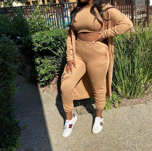 women's tracksuits echoine autumn women two piece set sleeveless crop and pants three long cardigans coat outwear club outfits, Gray
women's tracksuits echoine autumn women two piece set sleeveless crop and pants three long cardigans coat outwear club outfits, Gray