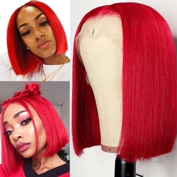 red short bob wig straight t part lace 100% human hair wigs for black women natural brazilian remy pre plucked closure1, Black;brown
red short bob wig straight t part lace 100% human hair wigs for black women natural brazilian remy pre plucked closure1, Black;brown