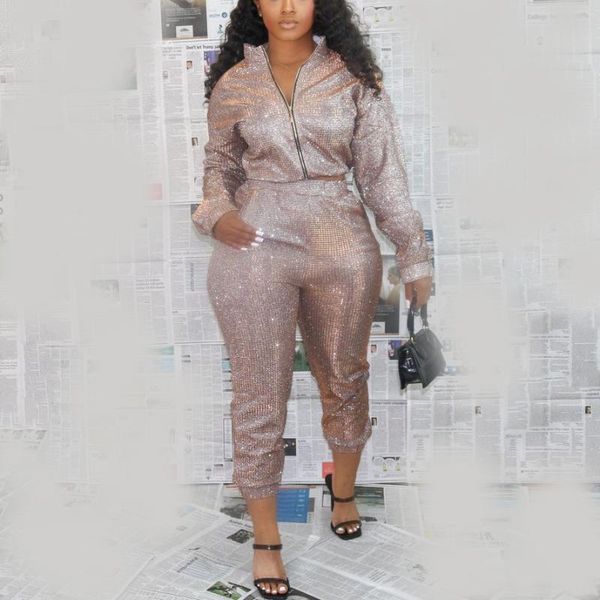 women's two piece pants women pieces outfits 2021 sets and matching sequined zipper closure long sleeve autumn fall causal, White
women's two piece pants women pieces outfits 2021 sets and matching sequined zipper closure long sleeve autumn fall causal, White