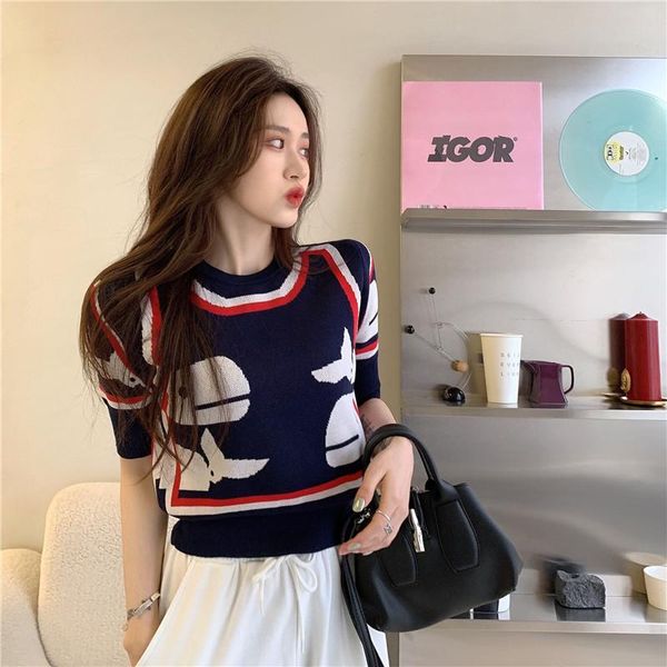 women's t-shirt in contrast color 2021 slim fit all-match bottoming shirt summer retro korean type internet celebrity casual, White
women's t-shirt in contrast color 2021 slim fit all-match bottoming shirt summer retro korean type internet celebrity casual, White