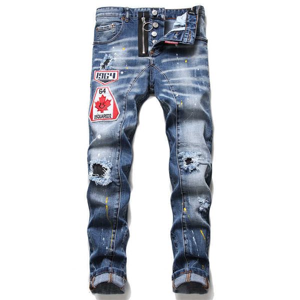 light and luxurious blue jeans, high-quality embroidered tramp fashionable striped street jeans;
light and luxurious blue jeans, high-quality embroidered tramp fashionable striped street jeans;