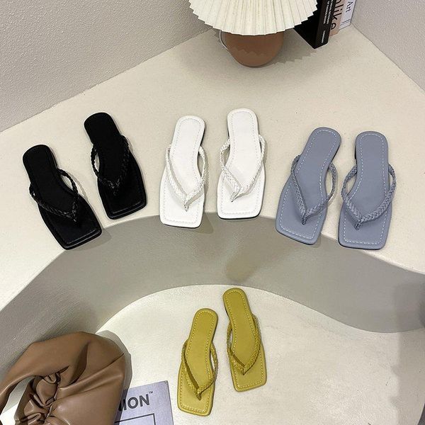 women flat slipper 2021 summer casual outdoor flip flops white blue open toe square female comfortable beach sandals slippers, Black
women flat slipper 2021 summer casual outdoor flip flops white blue open toe square female comfortable beach sandals slippers, Black