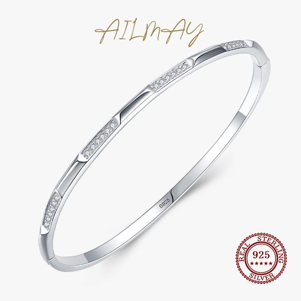 ailmay authentic 925 sterling silver simple geometric design cz bracelets for women minimalist fine jewelry 2021 style bague, Black
ailmay authentic 925 sterling silver simple geometric design cz bracelets for women minimalist fine jewelry 2021 style bague, Black