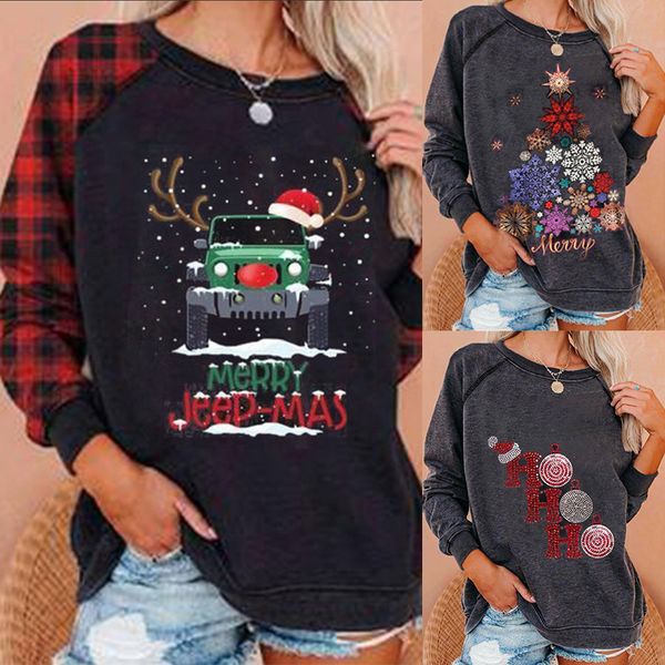 2021 women's casual long sleeve bottomed round neck printed loose t-shirt top, Black;red
2021 women's casual long sleeve bottomed round neck printed loose t-shirt top, Black;red