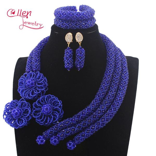 earrings & necklace luxury blue african beads jewelry sets india nigerian flower beaded wedding bridal dubai e1122, Silver
earrings & necklace luxury blue african beads jewelry sets india nigerian flower beaded wedding bridal dubai e1122, Silver