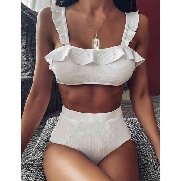 ruffle high waist bikini swimwear women swimsuit push up set solid bathing suit summer beach wear swimming 210714, White;black
ruffle high waist bikini swimwear women swimsuit push up set solid bathing suit summer beach wear swimming 210714, White;black