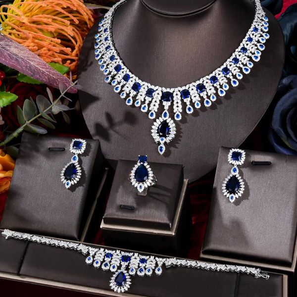 earrings & necklace blachette noble design luxury pendant bracelet ring earring 4pcs women's wedding banquet dubai jewelry set, Silver
earrings & necklace blachette noble design luxury pendant bracelet ring earring 4pcs women's wedding banquet dubai jewelry set, Silver