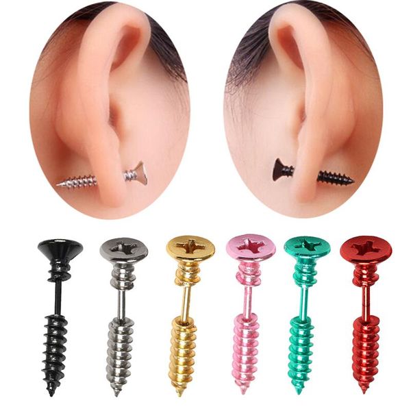 stud veemy punk style 2pcs small spiral black earrings for men women piercing jewelry hip hop rock screw, Golden;silver
stud veemy punk style 2pcs small spiral black earrings for men women piercing jewelry hip hop rock screw, Golden;silver