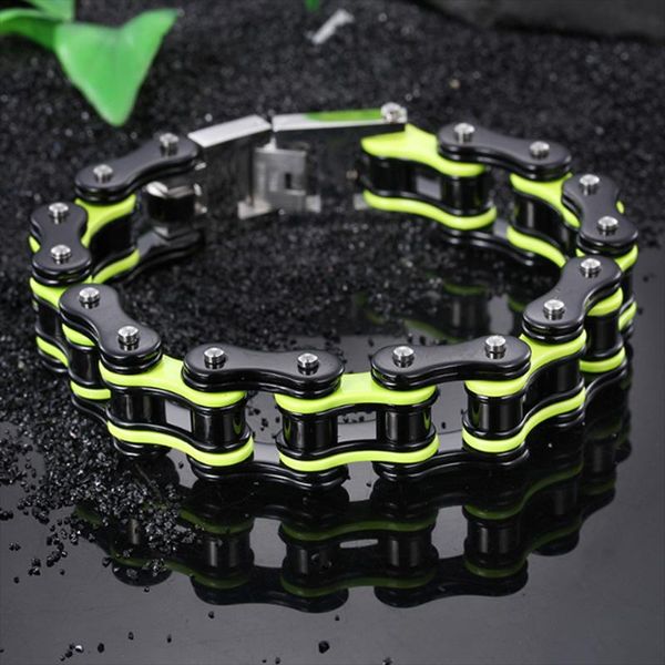 link, chain men stainless steel bracelet bicycle bracelets & bangles punk motorcycle party jewelry gift, Black
link, chain men stainless steel bracelet bicycle bracelets & bangles punk motorcycle party jewelry gift, Black