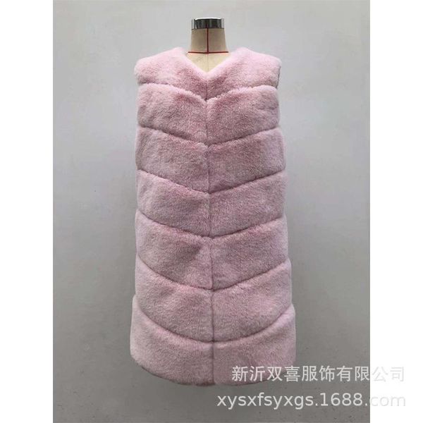 women's fur & faux korean fashion mid-length vest women slimming reversible plush winter warm jacket, Black
women's fur & faux korean fashion mid-length vest women slimming reversible plush winter warm jacket, Black
