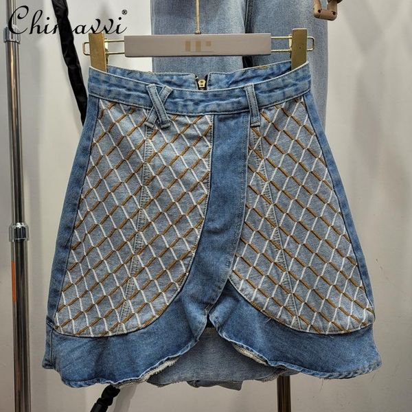 skirts plaid embroidered fishtail denim skirt women's korean style 2021 summer personality stitching ruffled slim jean, Black
skirts plaid embroidered fishtail denim skirt women's korean style 2021 summer personality stitching ruffled slim jean, Black