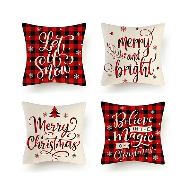 pillow case 4 pcs/set christmas cushion covers rustic linen pillowcases for sofa decor couch
pillow case 4 pcs/set christmas cushion covers rustic linen pillowcases for sofa decor couch