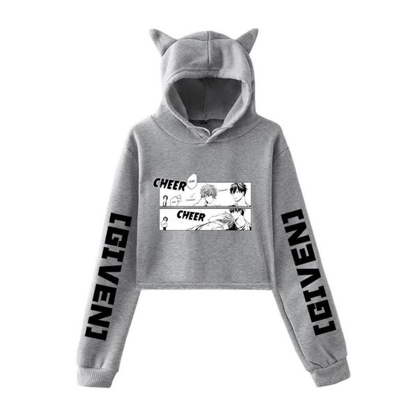 women's hoodies & sweatshirts given lovely catears pullovers casual loose hoodie kawaii short sweatshirt show body all-match leisure sp, Black
women's hoodies & sweatshirts given lovely catears pullovers casual loose hoodie kawaii short sweatshirt show body all-match leisure sp, Black