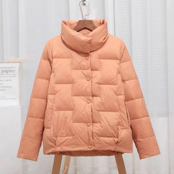 women's down & parkas white duck jacket women elegant small slim stand collar short light coat fashion loose solid casual ordinary warm, Black
women's down & parkas white duck jacket women elegant small slim stand collar short light coat fashion loose solid casual ordinary warm, Black