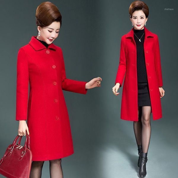 women's wool & blends woolen coat wear 2021 autumn and winter korean loose medium long solid, Black
women's wool & blends woolen coat wear 2021 autumn and winter korean loose medium long solid, Black