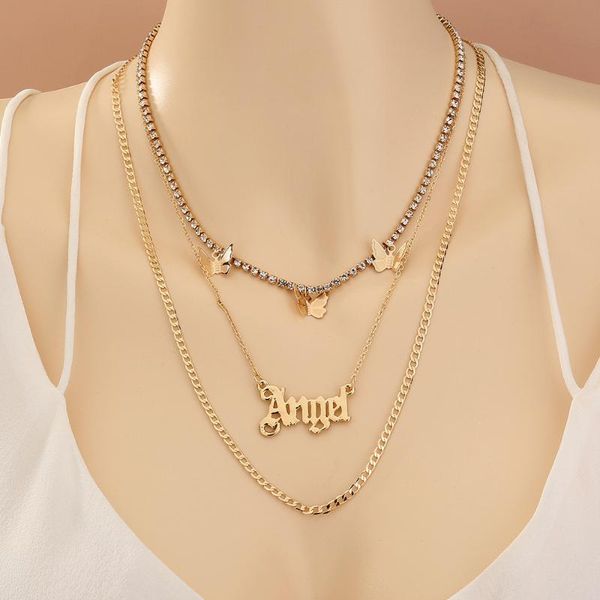 chains fashion catch chain necklace tassel butterfly letters angel pendant layered choker accessory jewelry charms for women, Silver
chains fashion catch chain necklace tassel butterfly letters angel pendant layered choker accessory jewelry charms for women, Silver