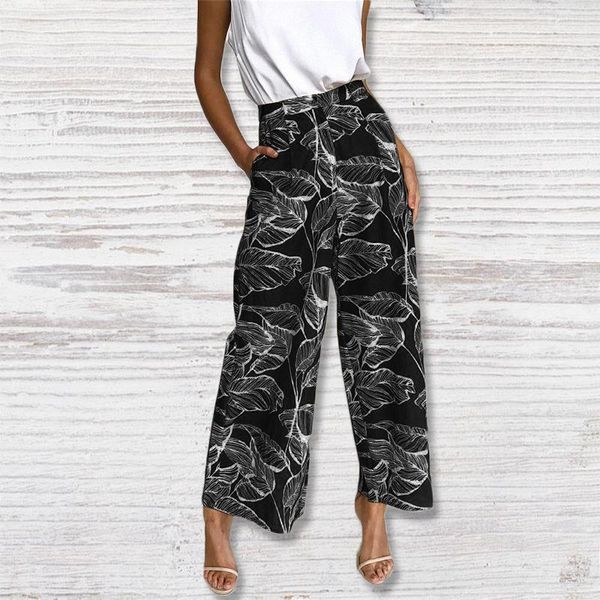 women's pants & capris summer women loose wide leg large print simple female 2021 version of high waist casual nine vestidos, Black;white
women's pants & capris summer women loose wide leg large print simple female 2021 version of high waist casual nine vestidos, Black;white