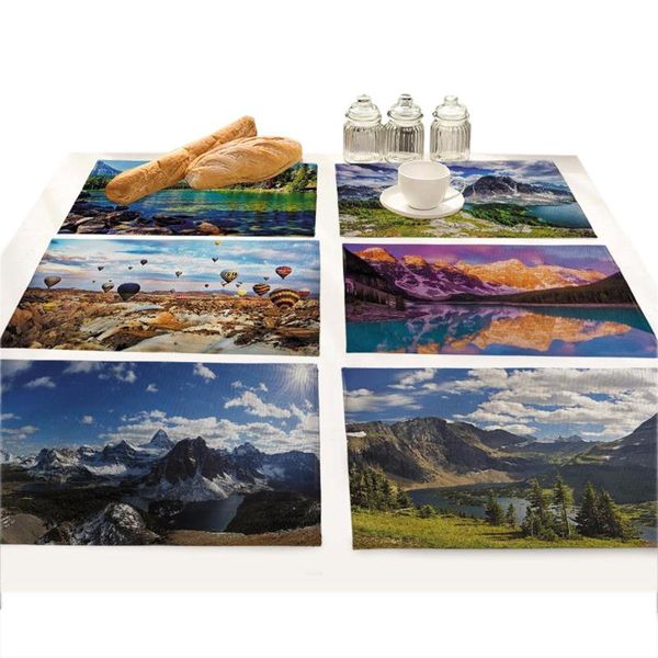 mats & pads landscape printed placemat for dining table cloth linen rectangle fabric art kitchen drink doilies manteles individuales
mats & pads landscape printed placemat for dining table cloth linen rectangle fabric art kitchen drink doilies manteles individuales