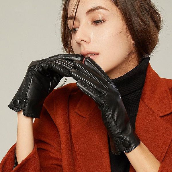 five fingers gloves touch screen genuine leather women female warm thin fleece sheepskin telefingers driving mittens, Blue;gray
five fingers gloves touch screen genuine leather women female warm thin fleece sheepskin telefingers driving mittens, Blue;gray