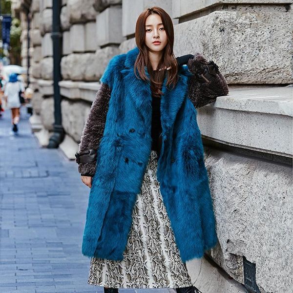 women's fur & faux 100% female natural wool real jacket winter coat women clothes 2021 korean fashion vintage double-faced 19026, Black
women's fur & faux 100% female natural wool real jacket winter coat women clothes 2021 korean fashion vintage double-faced 19026, Black
