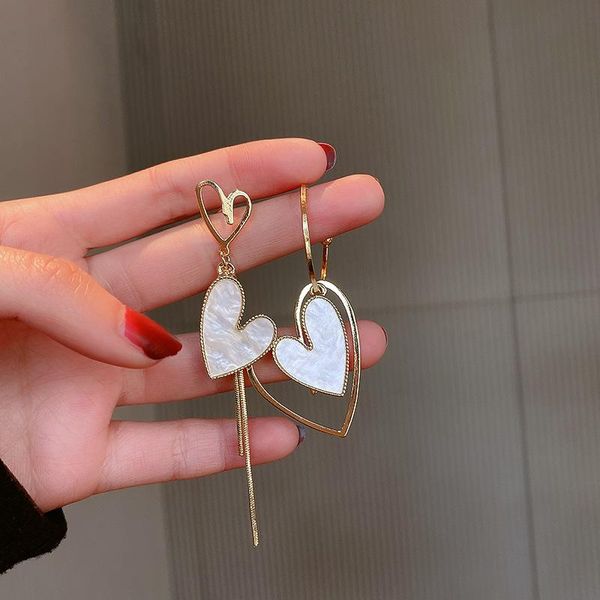 dangle & chandelier korean trendy vintage asymmetrical heart pendant earrings contracted long temperament fashion jewelry, Silver
dangle & chandelier korean trendy vintage asymmetrical heart pendant earrings contracted long temperament fashion jewelry, Silver