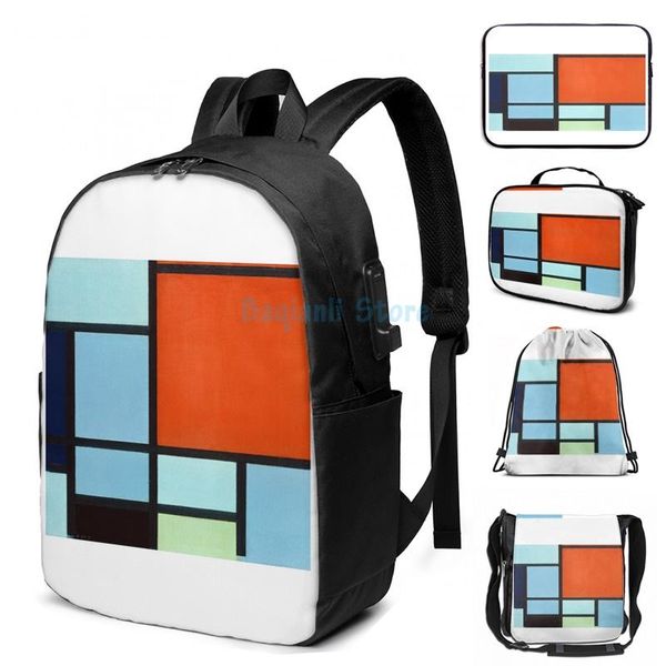 funny graphic print piet mondrian composition usb charge backpack men school bags women bag travel laptop
funny graphic print piet mondrian composition usb charge backpack men school bags women bag travel laptop