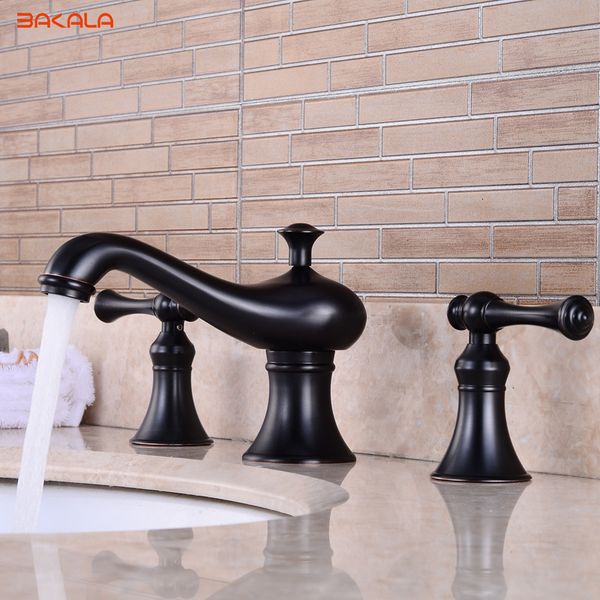 bathroom sink faucets luxury 3 pcs set mixer deck mounted tap basin chrome/black/nickel finish c8qj
bathroom sink faucets luxury 3 pcs set mixer deck mounted tap basin chrome/black/nickel finish c8qj