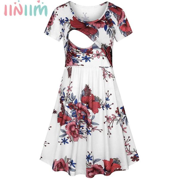 s-xxl pregnant women floral dress maternity cotton short sleeve nursing breastfeeding dresses pregnancy feeding, White
s-xxl pregnant women floral dress maternity cotton short sleeve nursing breastfeeding dresses pregnancy feeding, White