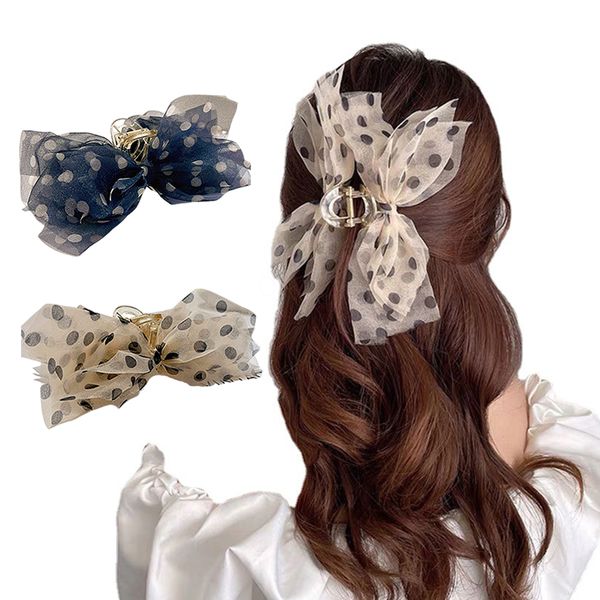 korean elegant bow mesh hair claws clip girls dots solid color yarn ribbon bow ponytail holder hair accessories, Golden;silver
korean elegant bow mesh hair claws clip girls dots solid color yarn ribbon bow ponytail holder hair accessories, Golden;silver