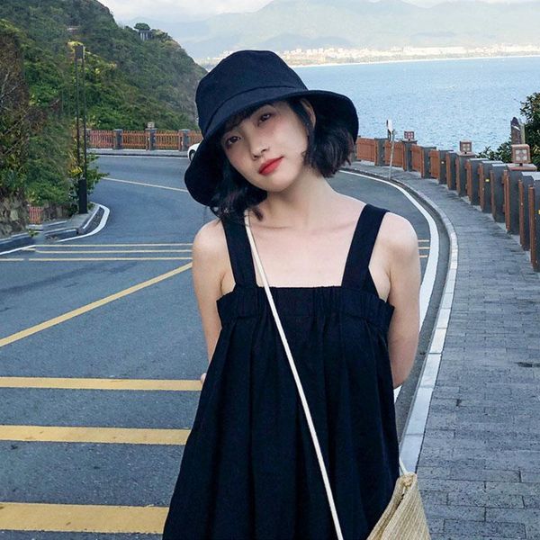 wide brim hats summer bucket hat for women soft cotton solid color big outdoor sun portable foldable panama cap lady caps, Blue;gray
wide brim hats summer bucket hat for women soft cotton solid color big outdoor sun portable foldable panama cap lady caps, Blue;gray