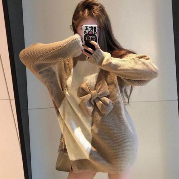 women's sweaters zcwxm autumn/winter women o-neck loose knitted sweater pullover korean style bow matching bottomed 2021 jumper, White;black
women's sweaters zcwxm autumn/winter women o-neck loose knitted sweater pullover korean style bow matching bottomed 2021 jumper, White;black